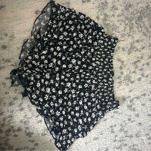 Kendall & Kylie Black Floral High Waist Shorts